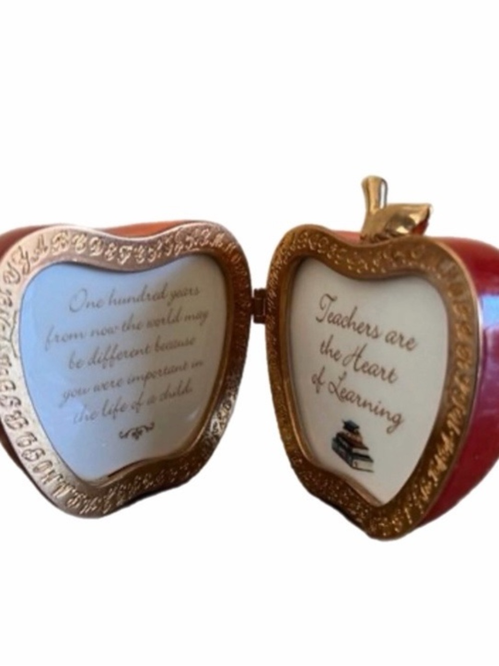 Ardleigh Elliott 3.5" Heart of Teaching Apple Music Box Wind Beneath My Wings